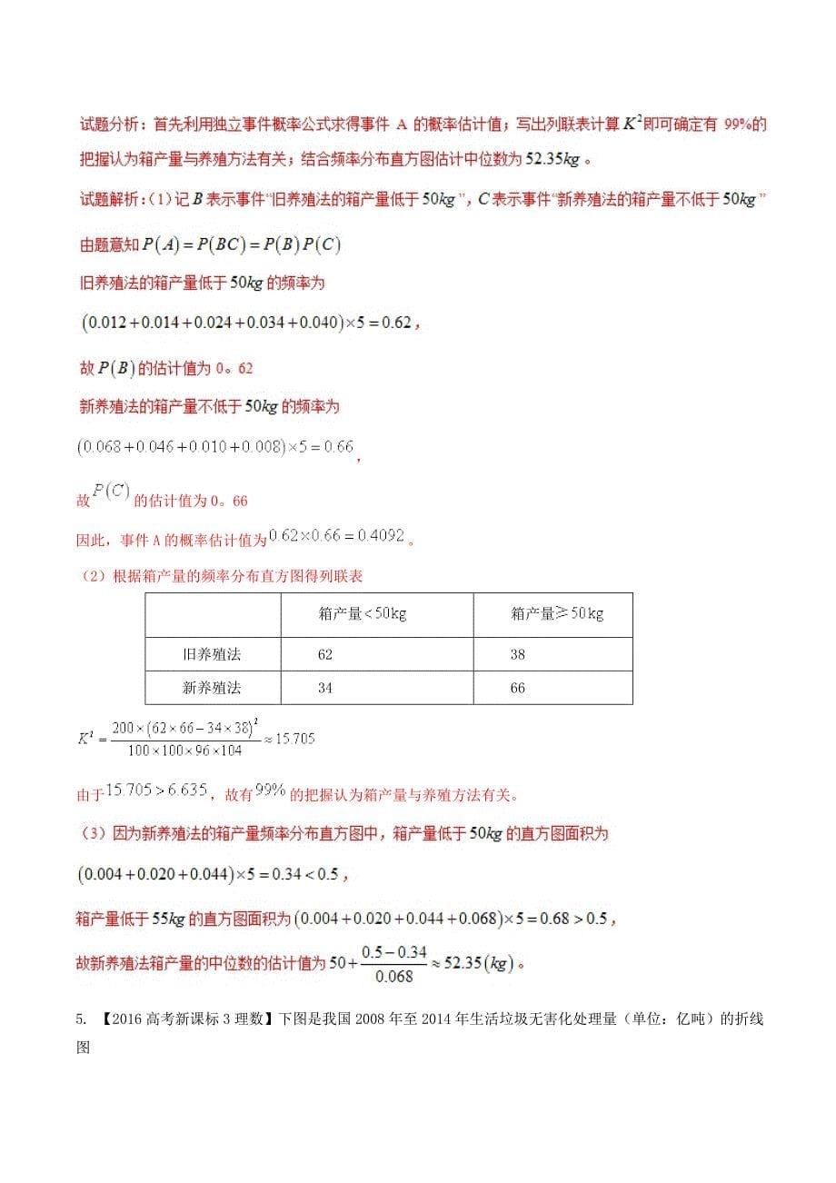 专题2.12 概率与统计相结合问题（练）-2018年高考数学（理）二轮复习讲练测 word版含解析_第5页