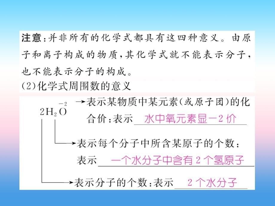 江西专版2018-2019学年九年级化学新人教版上册习题课件：小专题1化学用语_第5页