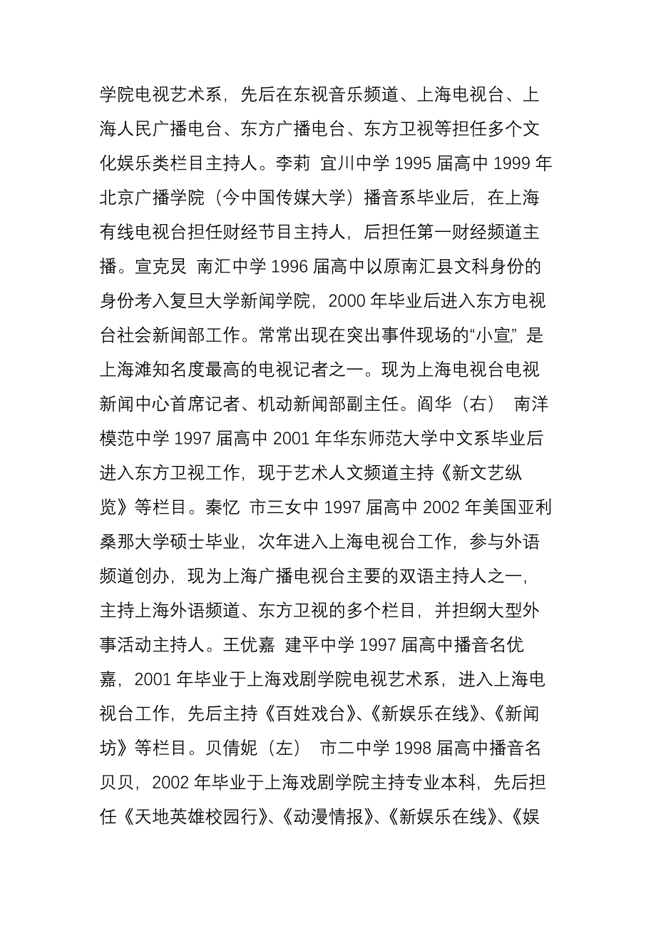 这些上海主持人 原来竟都是重点中学出身_第4页