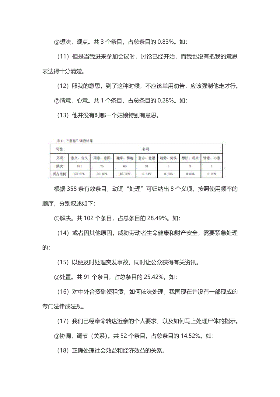 基于语料库的《现代汉语词典》常用词义项考察——以“意思”“处理”“僵硬”为例_第4页