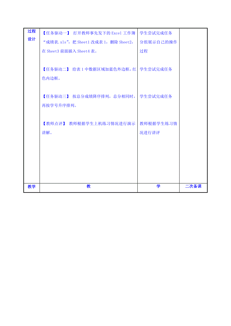 江苏省徐州市贾汪区高一信息技术教案 excel综合实践2 _第2页