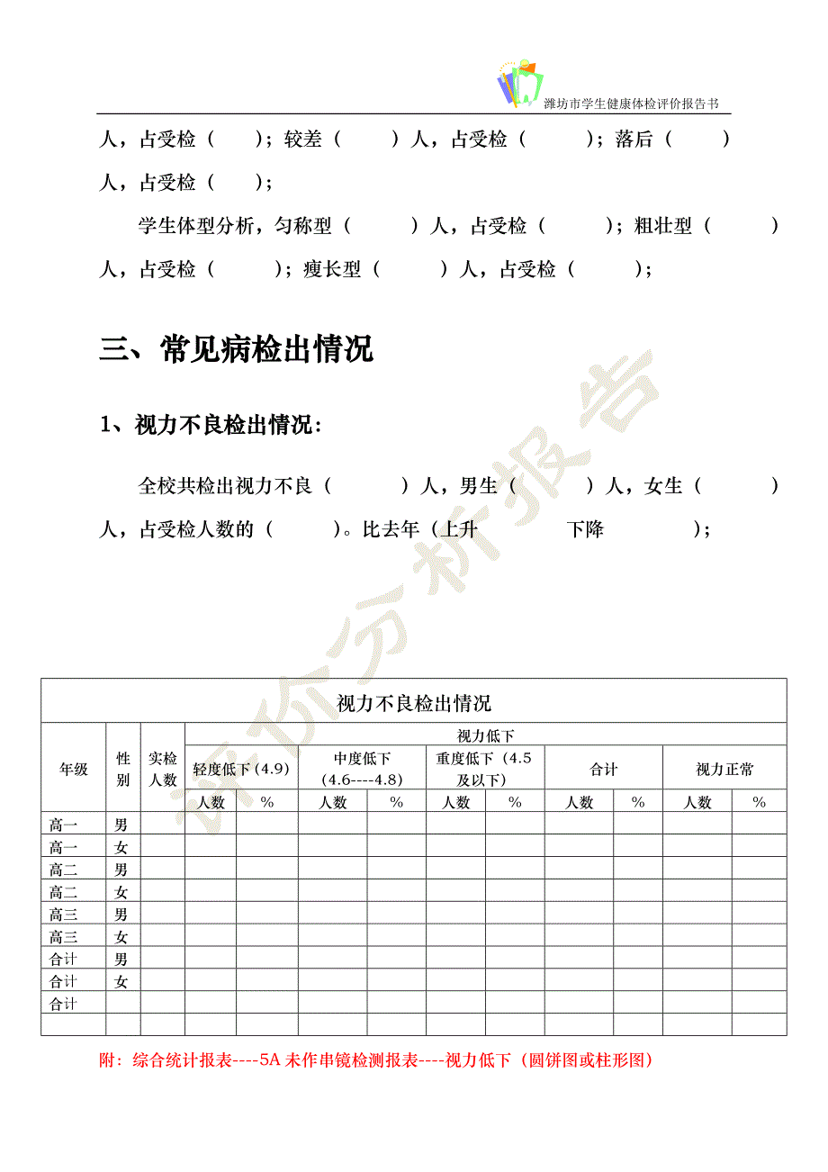 学生健康体检评价分析报告样书_第3页