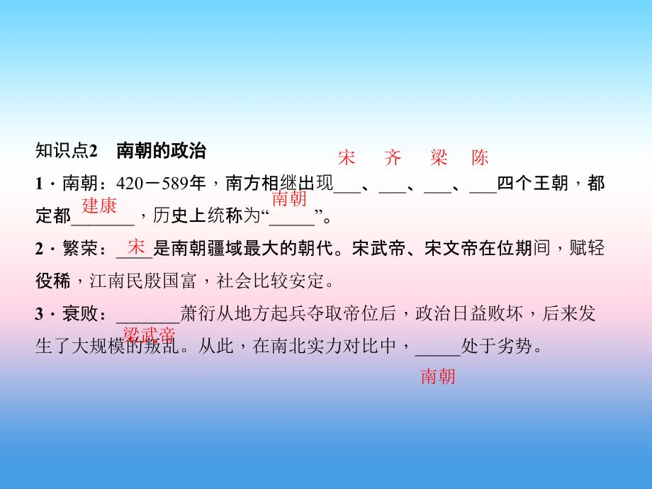 2017-2018学年七年级历史（人教版）上册作业课件：第18课 东晋南朝时期江南地区的开发_第4页