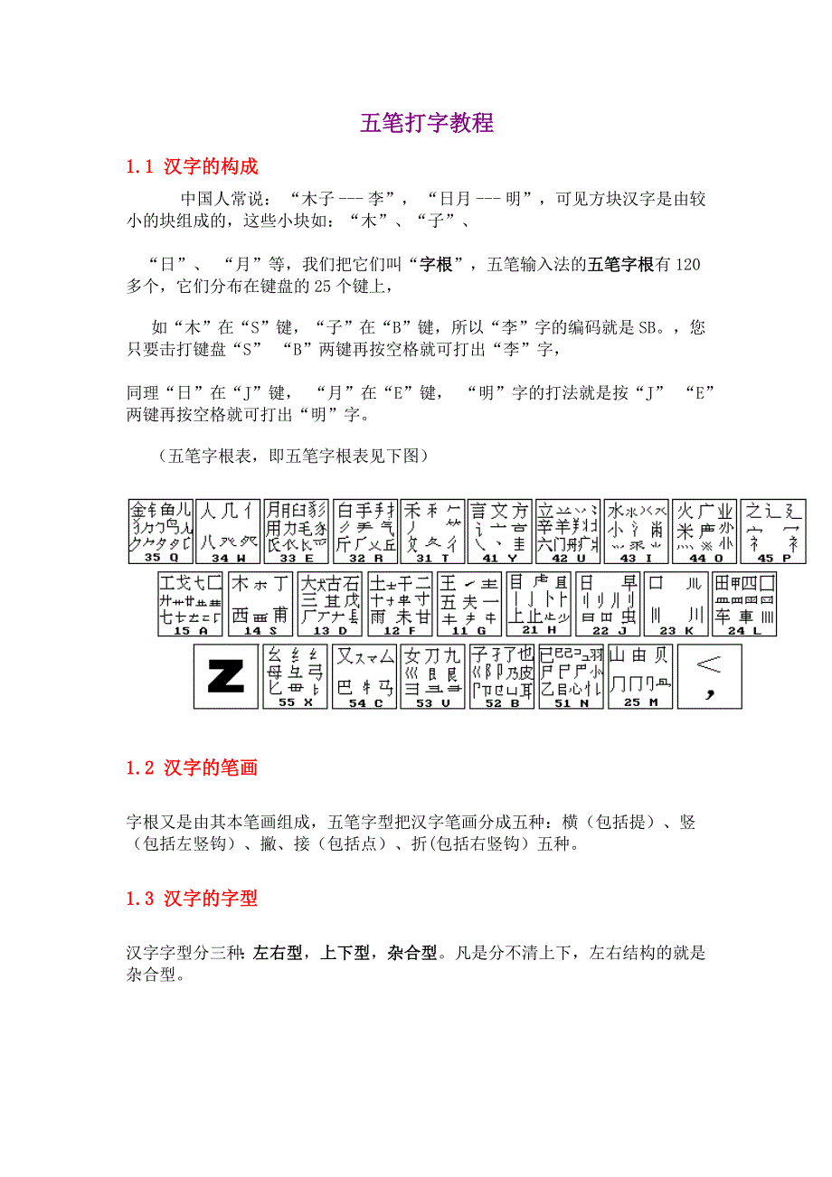 五笔打字拆字)教程_第1页