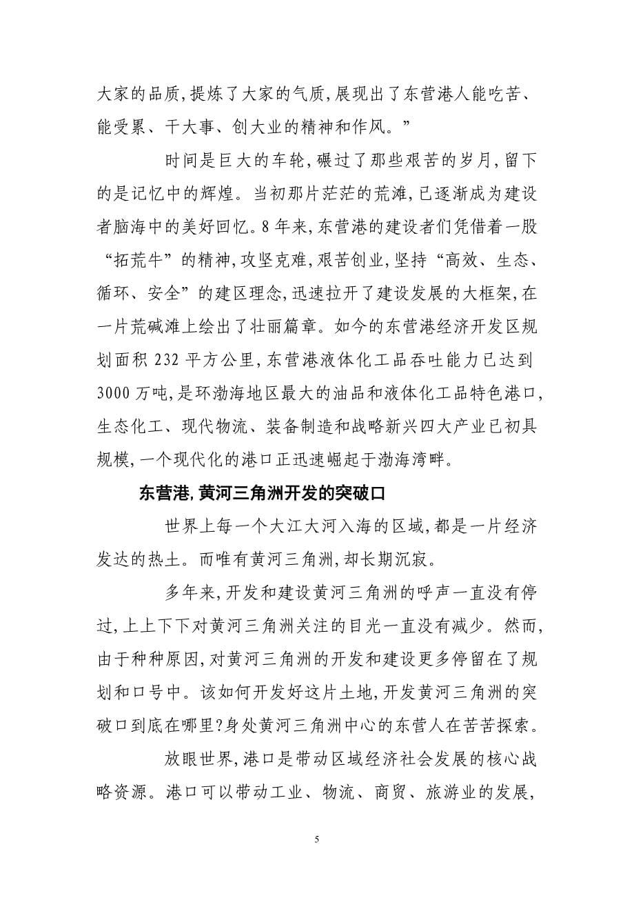 东营港黄三角开发的突破口渤海湾畔新港城_第5页