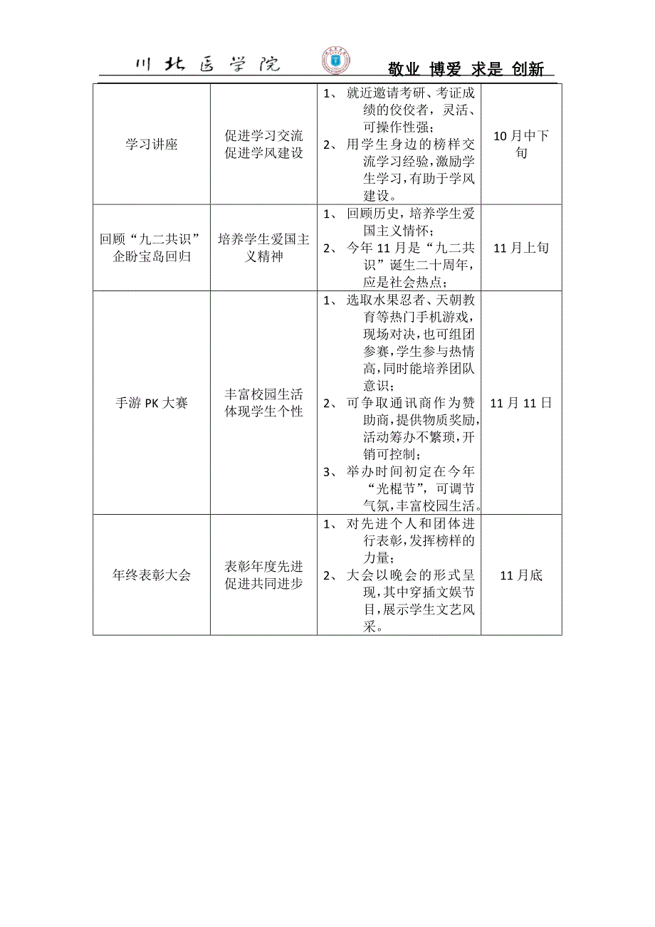 一学期学生会活动计划_第2页