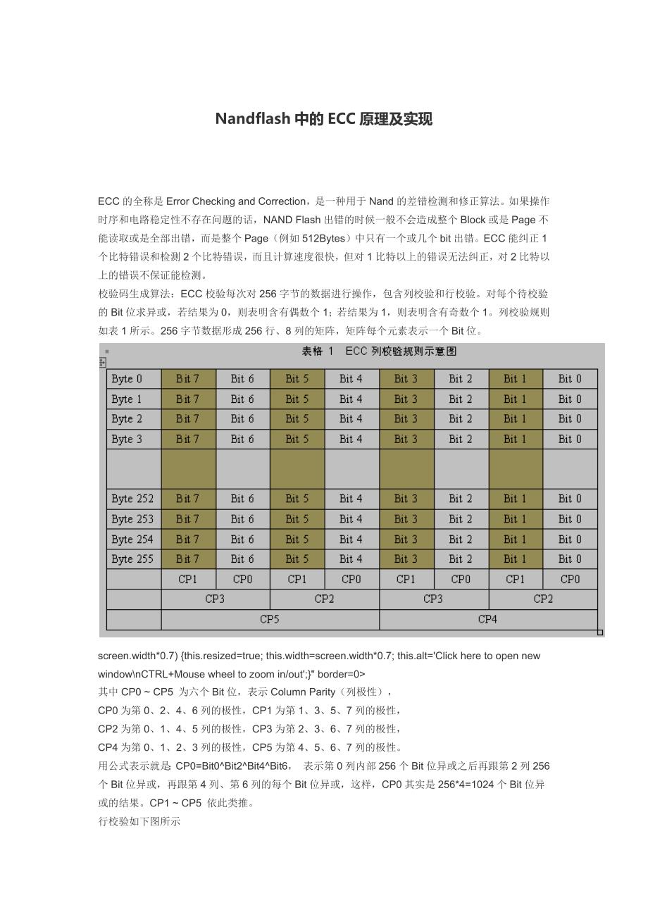 nandflash中的ecc原理及实现_第1页
