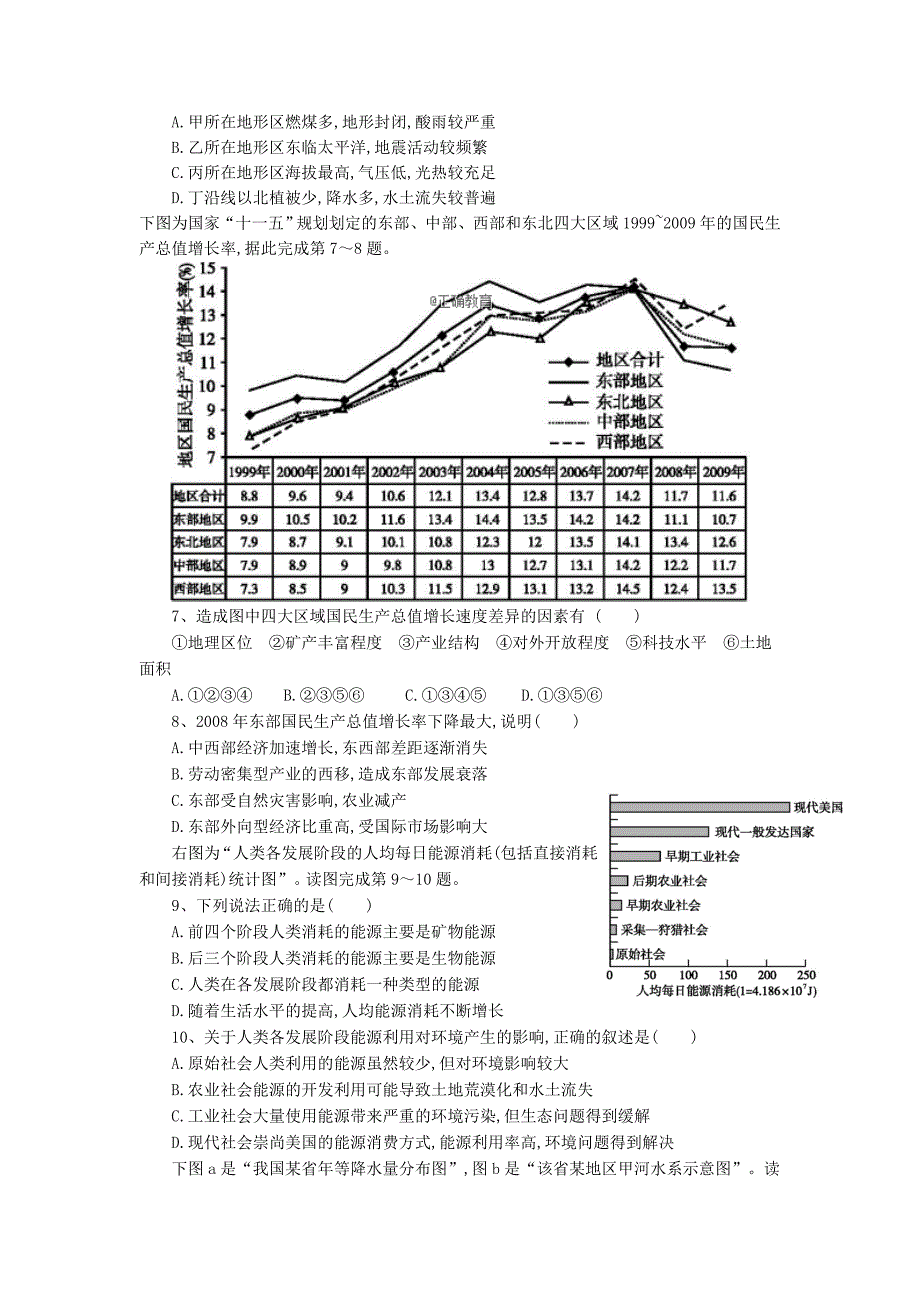 陕西省汉中中学2018-2019学年高二上学期期中考试地理试卷_第2页