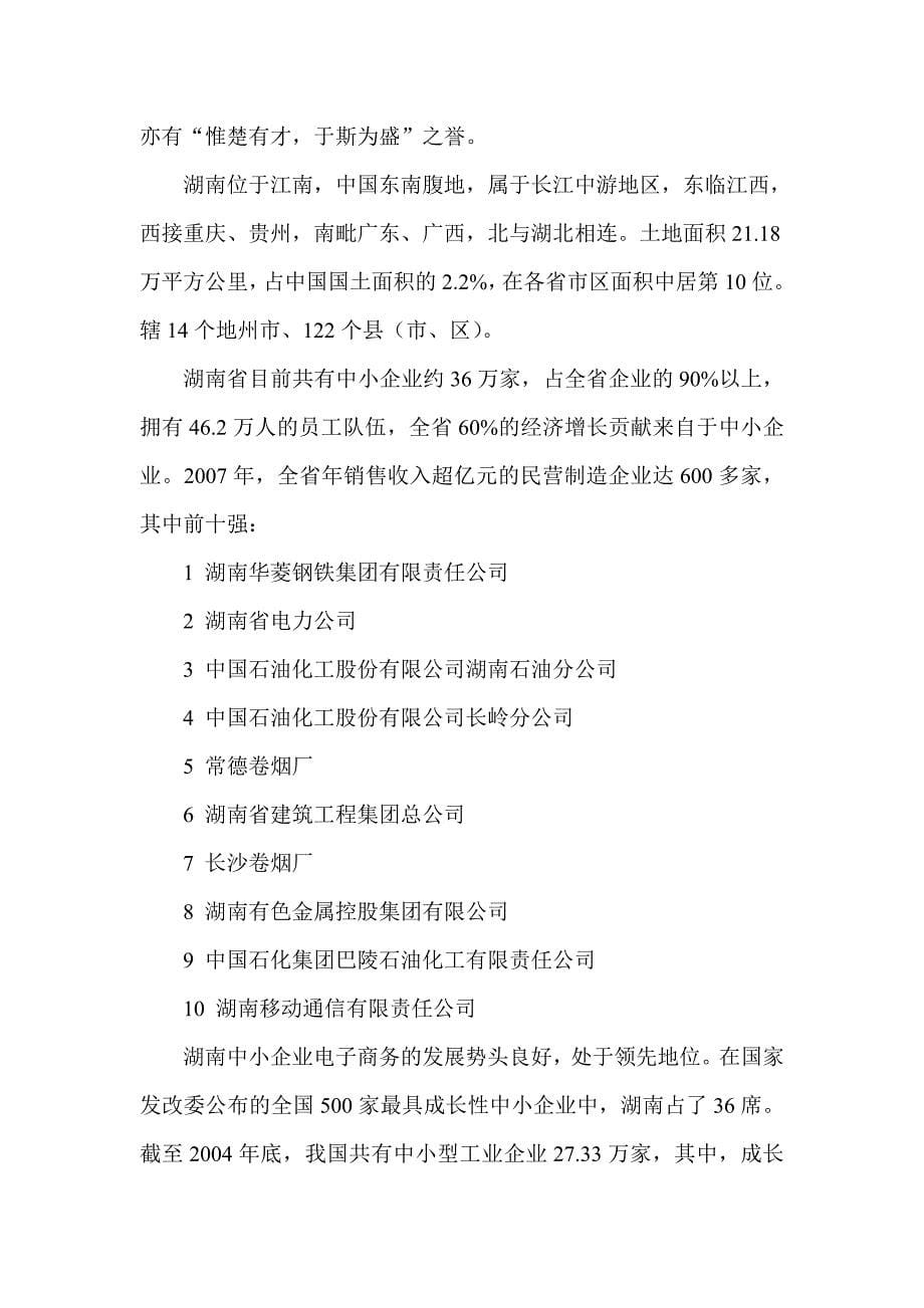 湖南省中小企业电子商务发展状况_第5页