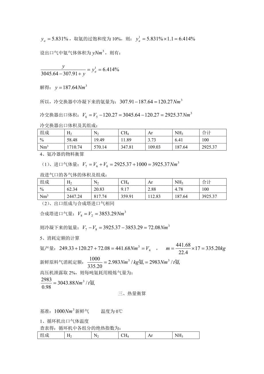 年产18万吨合成氨厂合成工段工艺设计_第5页