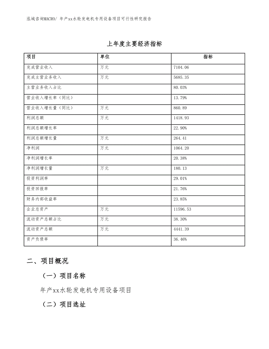 年产xx水轮发电机专用设备项目可行性研究报告_第4页