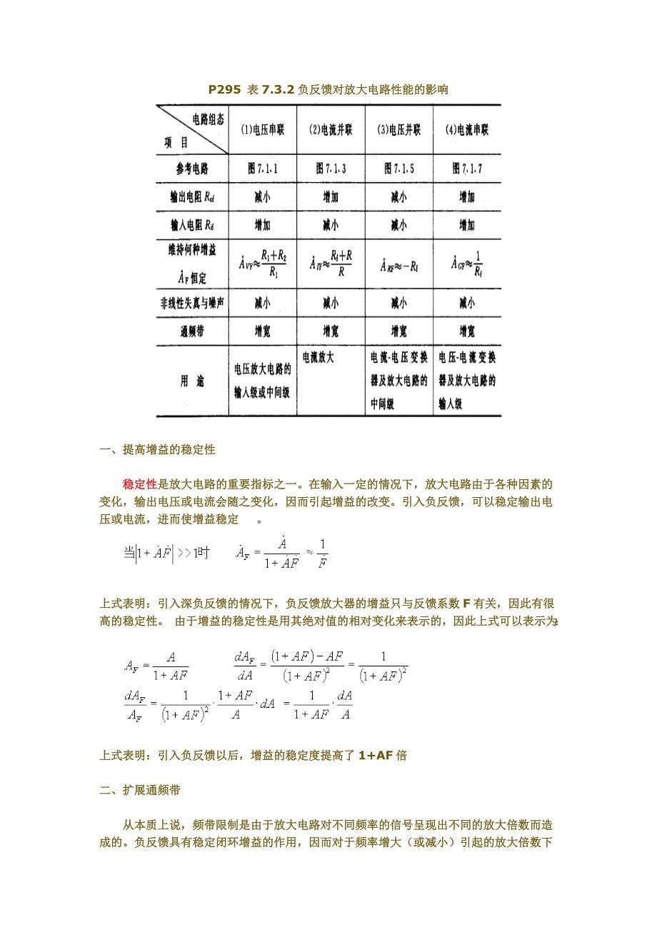 论文：负反馈对放大电路性能的改善_第5页