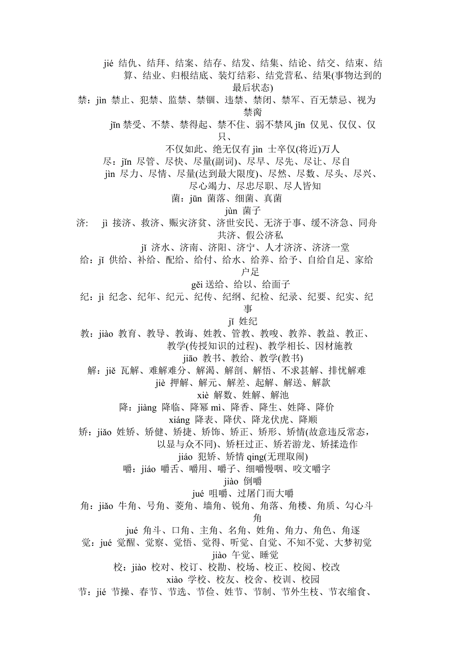 常用多音多义字归类大全_第2页