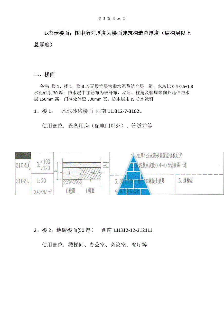 建筑施工图装修材料做法_第2页