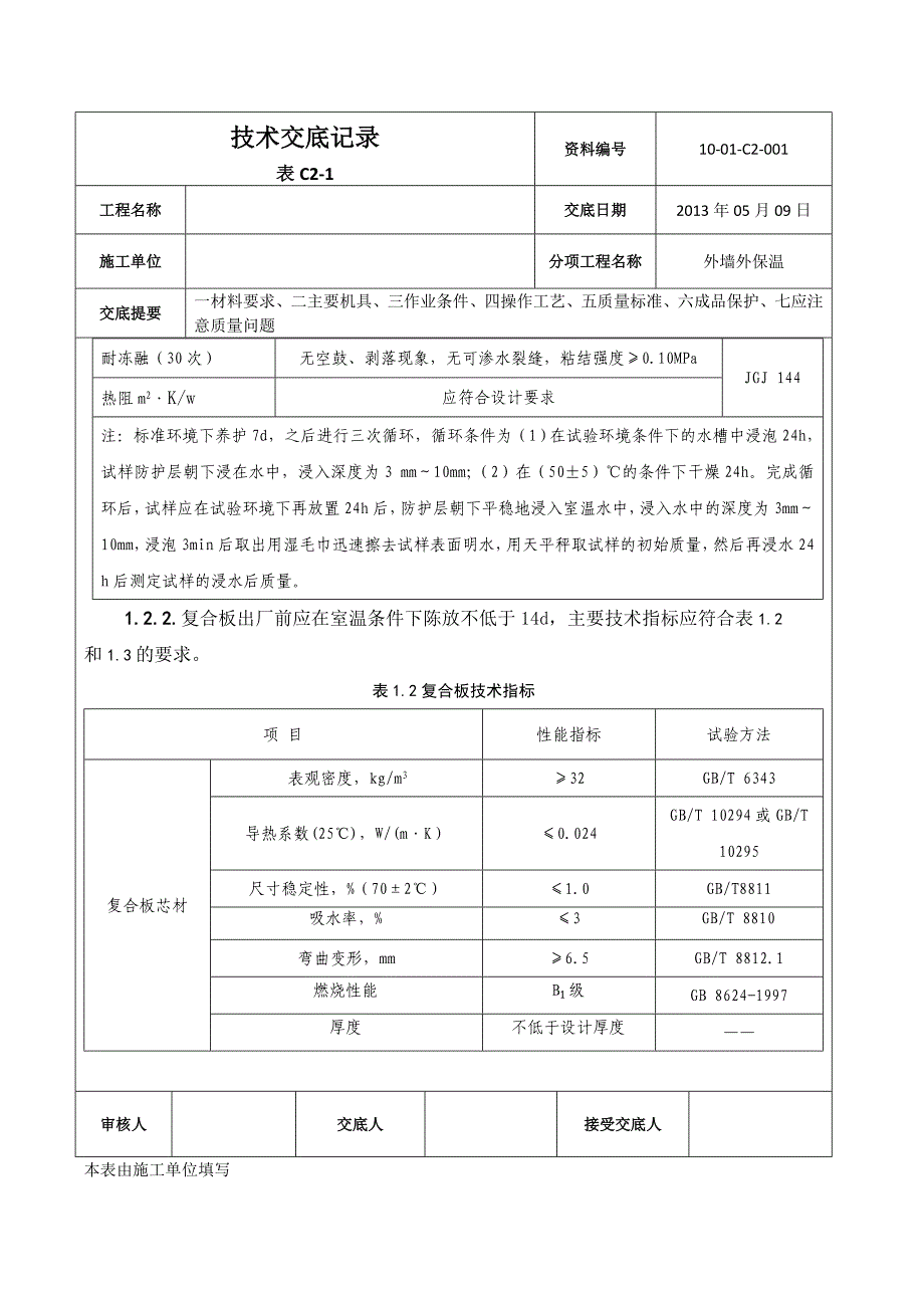 聚氨酯复合板外墙外保温技术交底_第2页