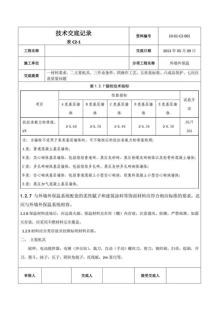 聚氨酯复合板外墙外保温技术交底_第5页