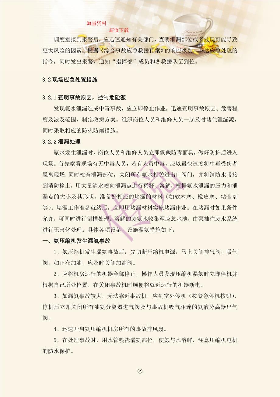 液氨泄露现场处置方案_第3页