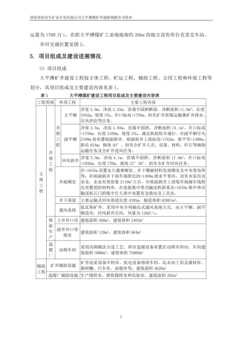 国电青松库车矿业开发有限公司大平滩煤矿环境影响评价报告书.doc_第3页