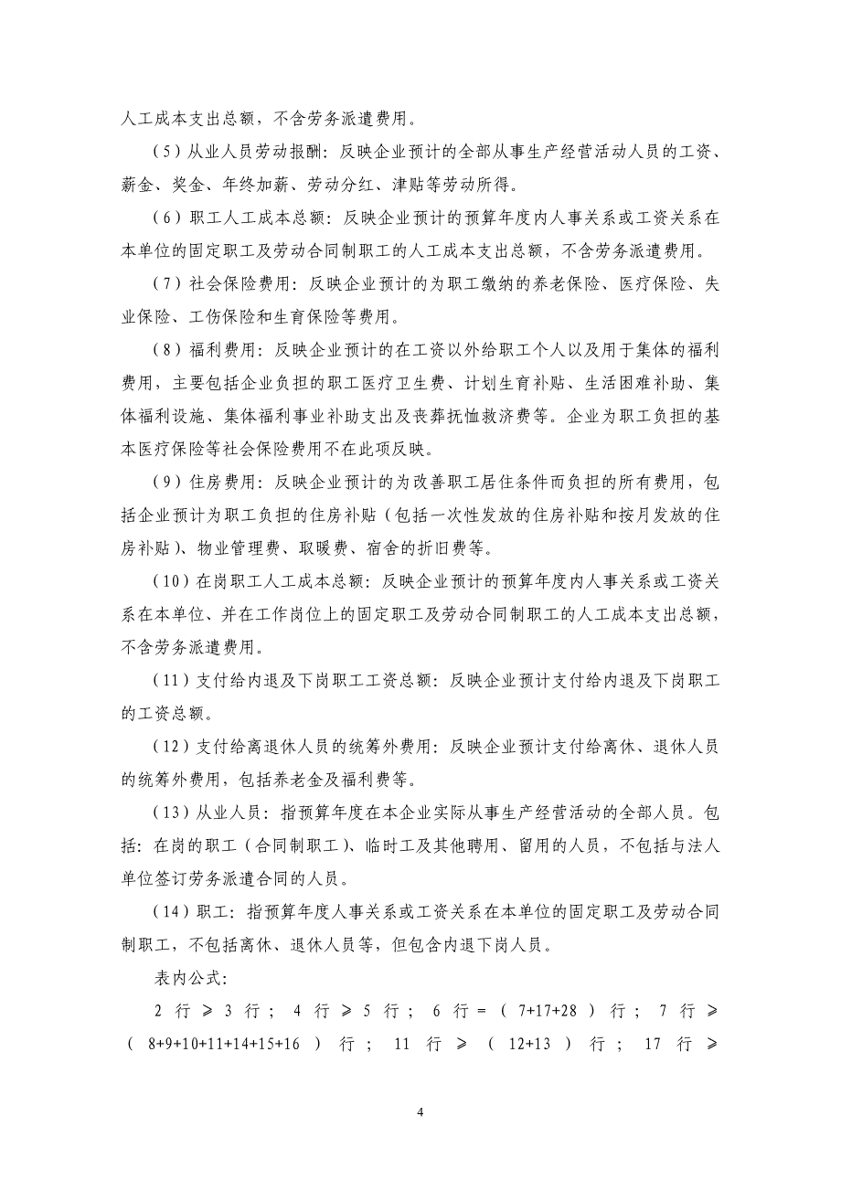 2010年度企业财务预算报表编制说明_第4页