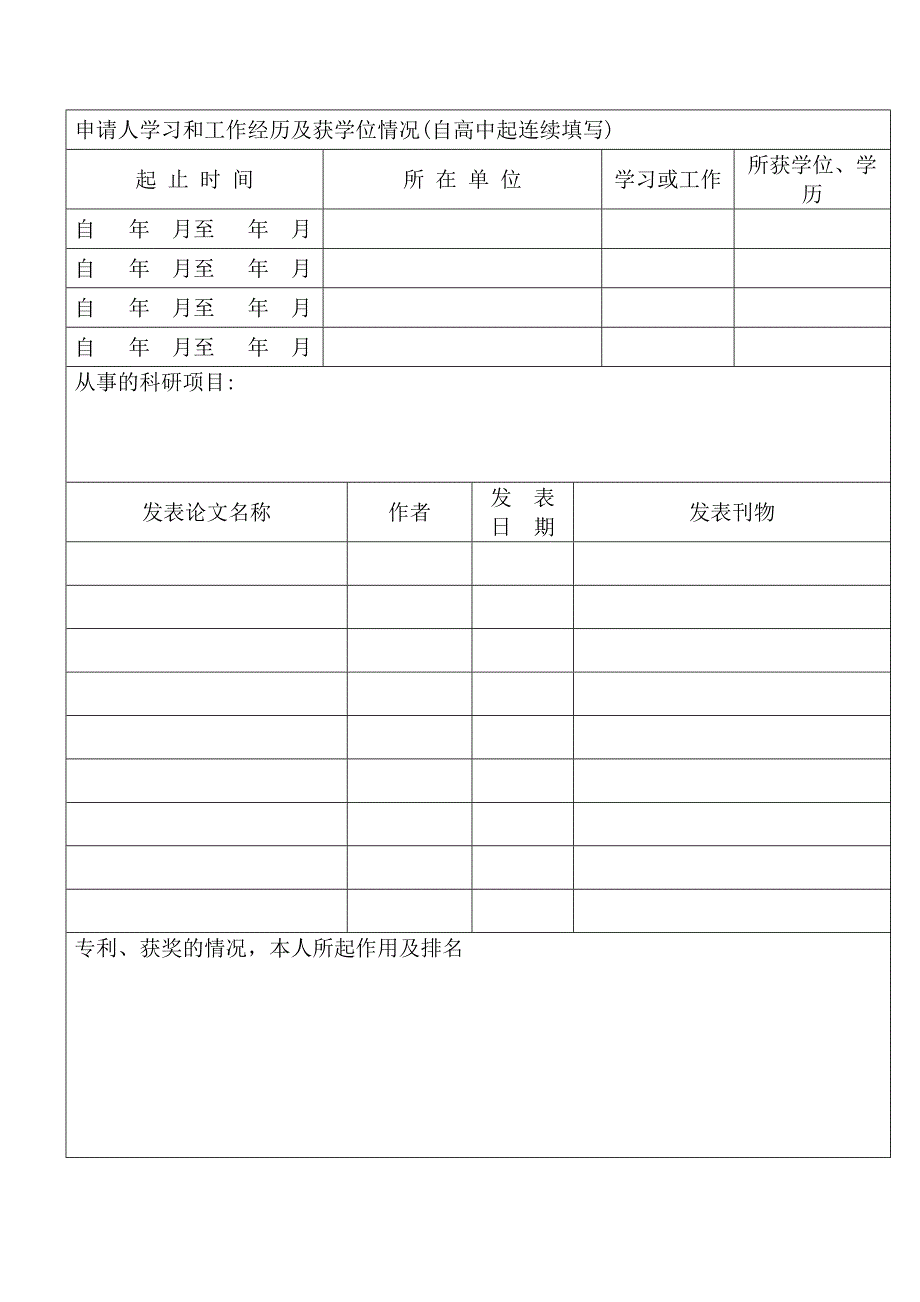 北京化工研究院博士后意向表_第2页