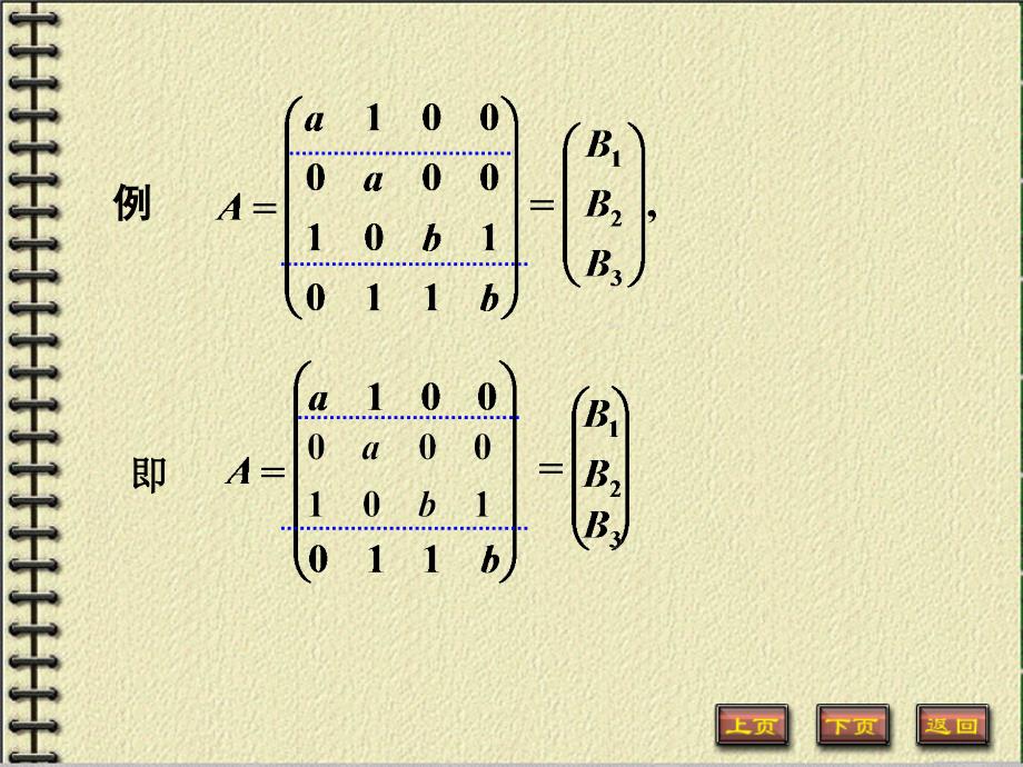 线性代数 矩阵及其运算2-4矩阵的分块法_第4页