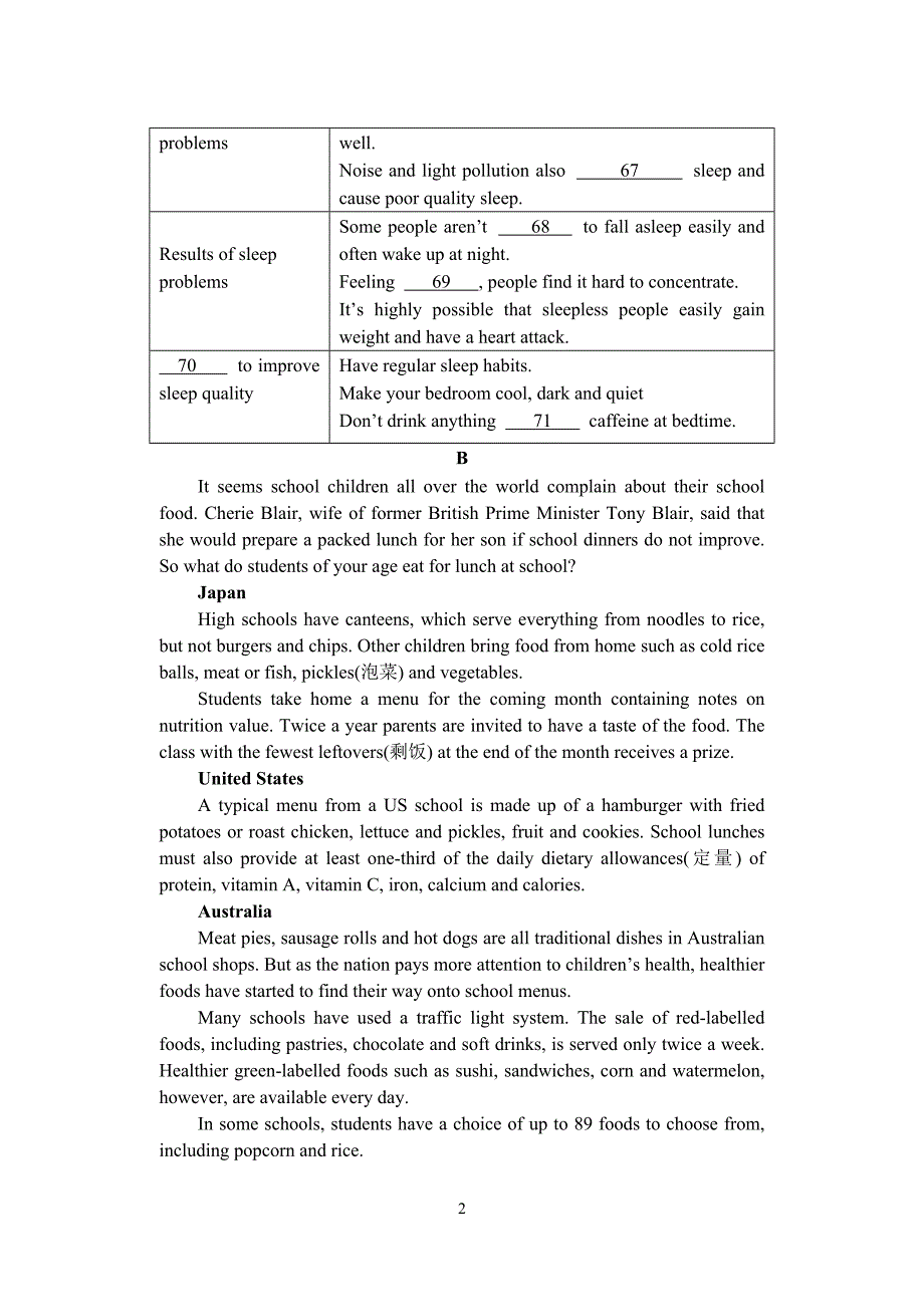 初三任务型阅读与首字母_第2页