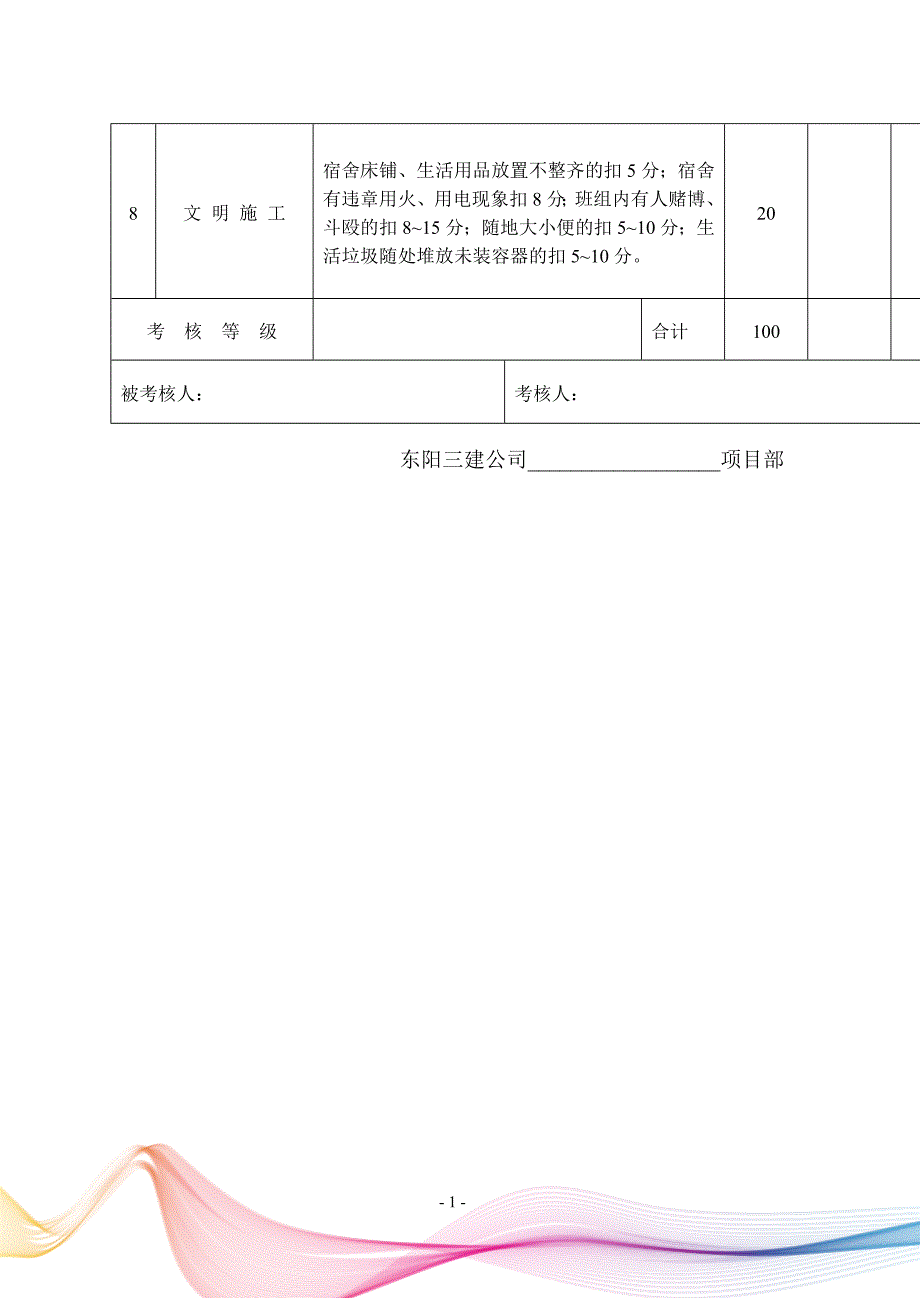 架子工班长安全责任目标考核表_第2页