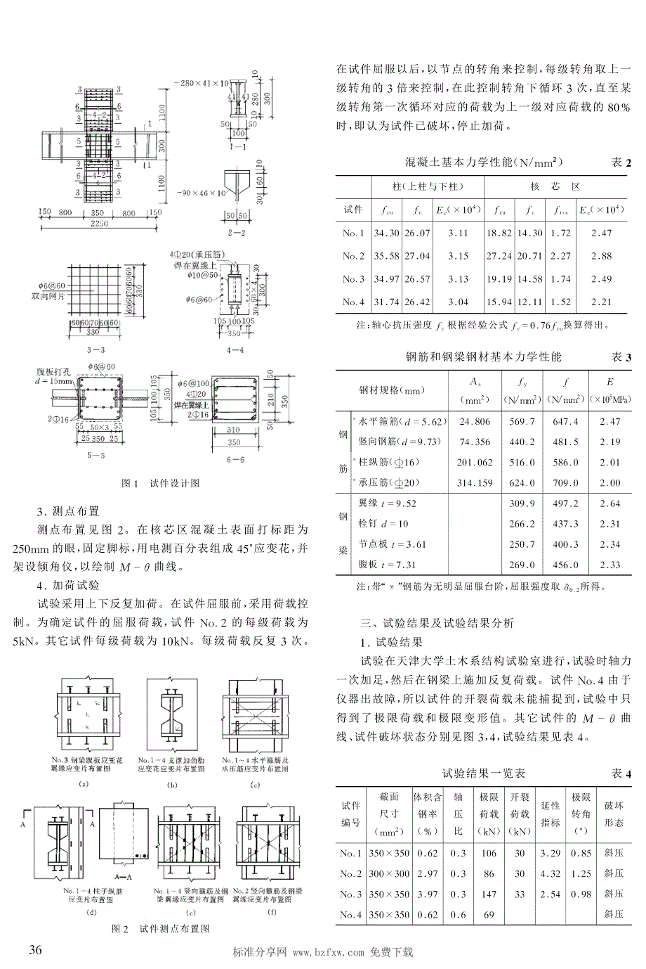 13钢梁-钢筋混凝土柱节点在低周反复荷载作用下受力性能的试验研究_第2页