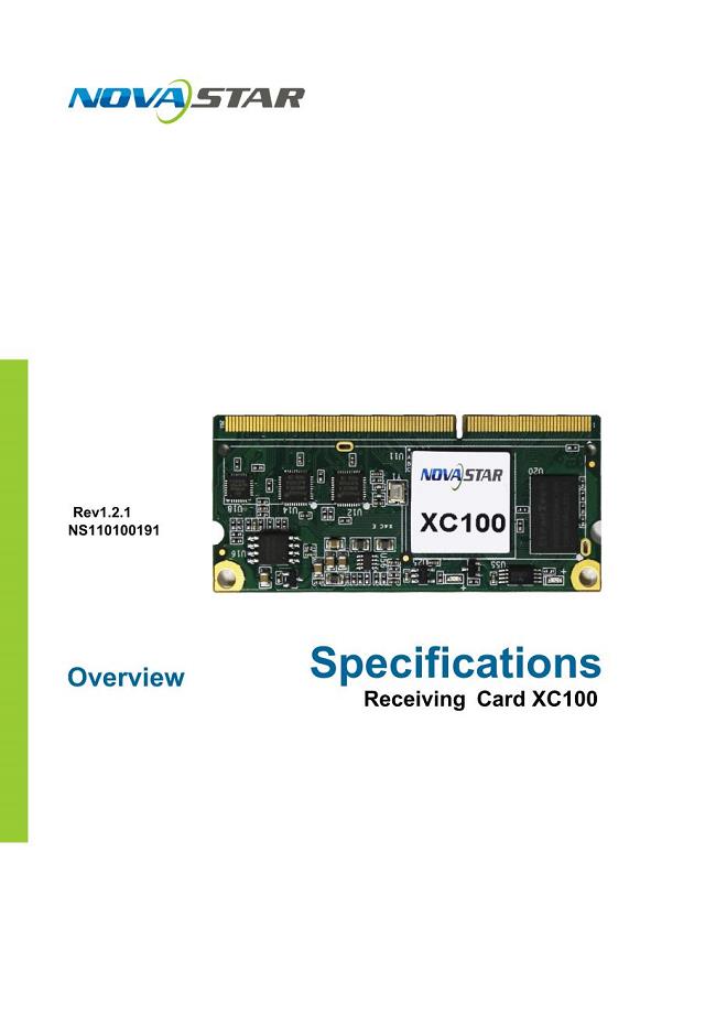 无缝切换小间距诺瓦科技全彩LED接收卡XC100产品说明书