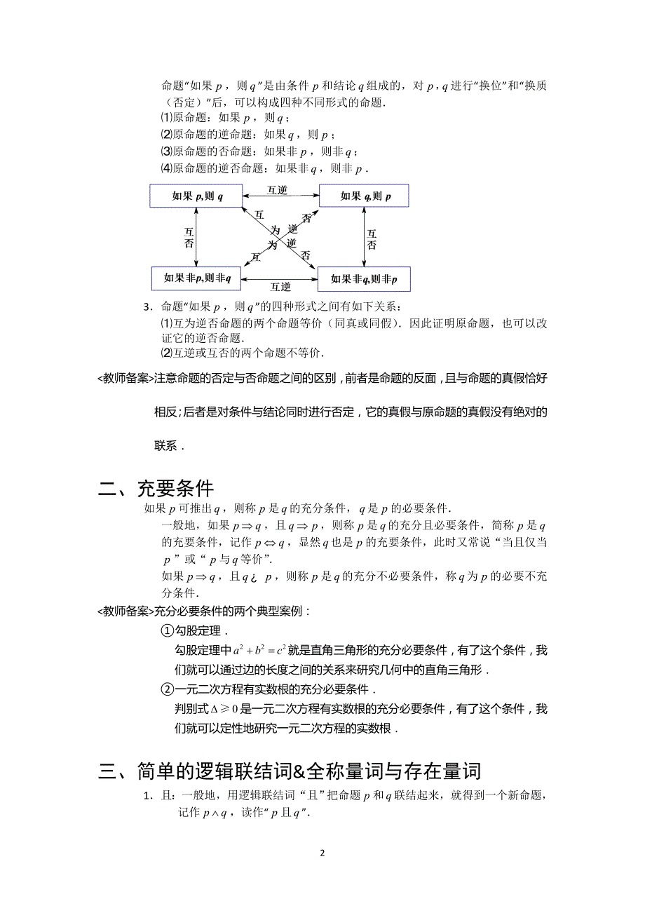 常用逻辑用语.知识框架_第2页