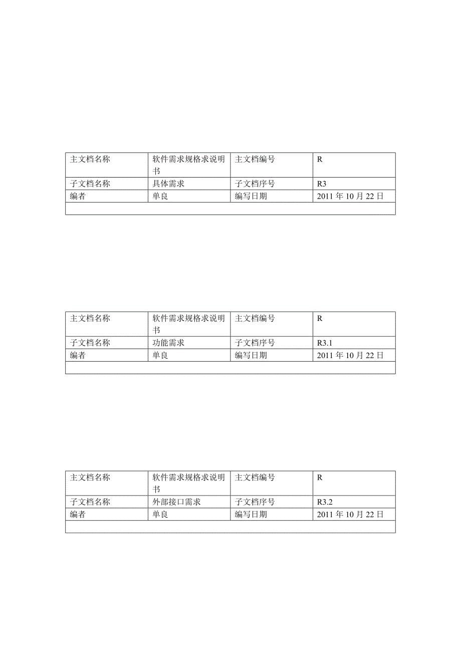 xx系统需求规格说明书_第5页