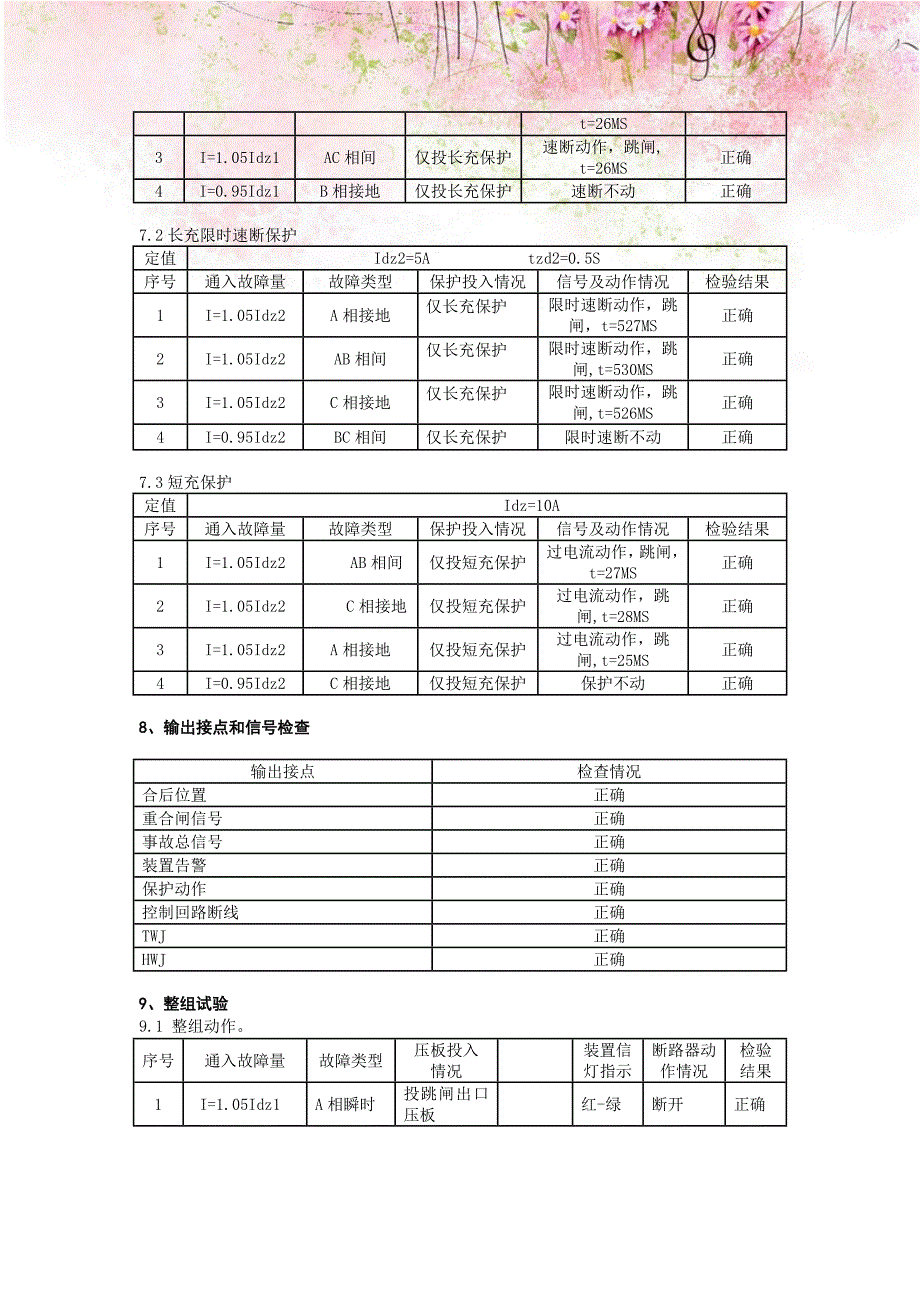 110kv分段保护试验报告_第3页