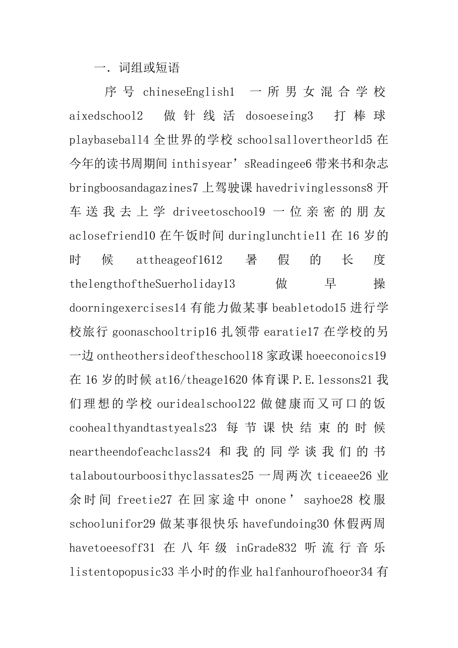 8aunit1-2重点词组、句型及语法复习提纲_第4页