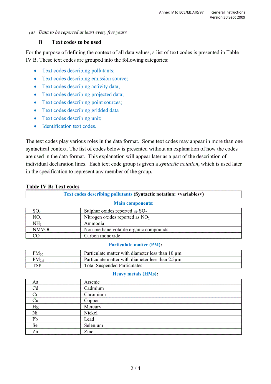 emission reporting guidelines - annex iv general - ceipat排放报告指南-附件iv通用ceipat_第2页