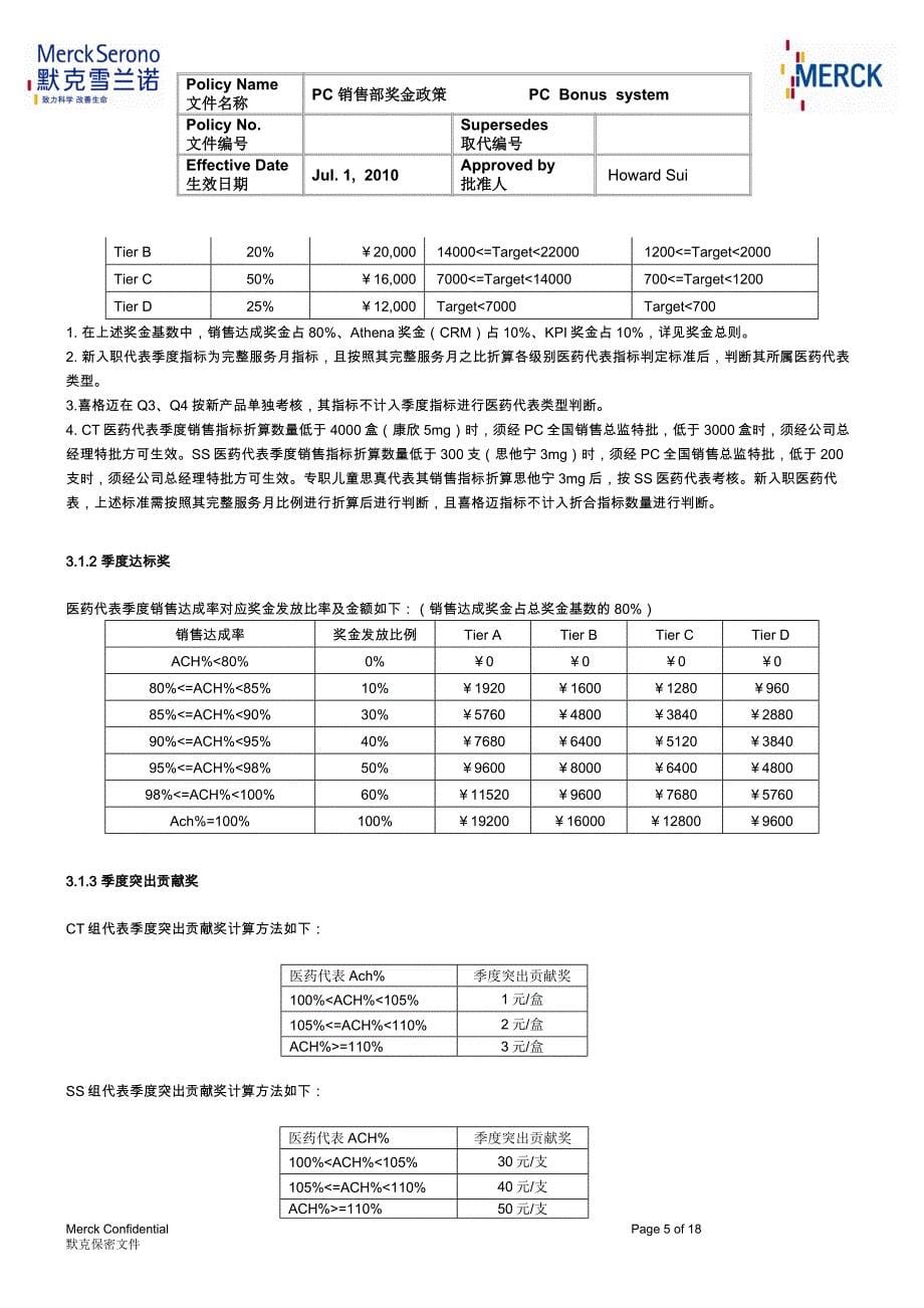 pc销售部new-奖金政策(2010q3、q4)proposal-_第5页