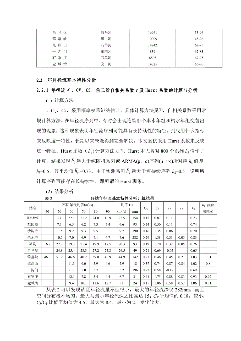 甘肃河西区出山水资源量统计特性分析与预测_第2页