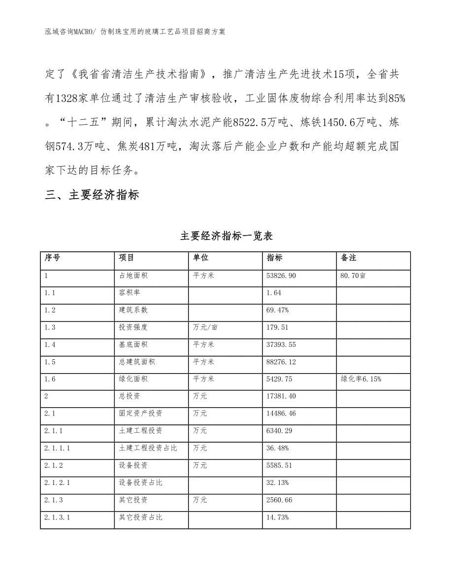 xxx高新技术产业开发区仿制珠宝用的玻璃工艺品项目招商_第5页