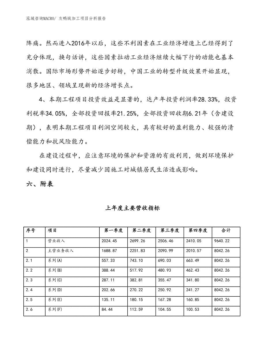 灰鸭绒加工项目分析报告_第5页