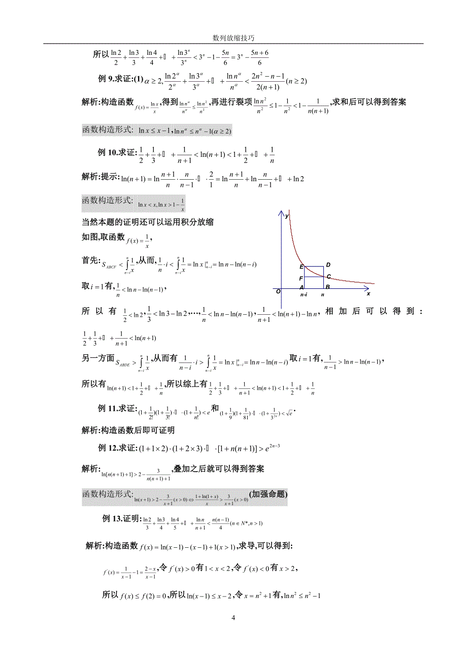 高中数学解题技巧-数列放缩_第4页