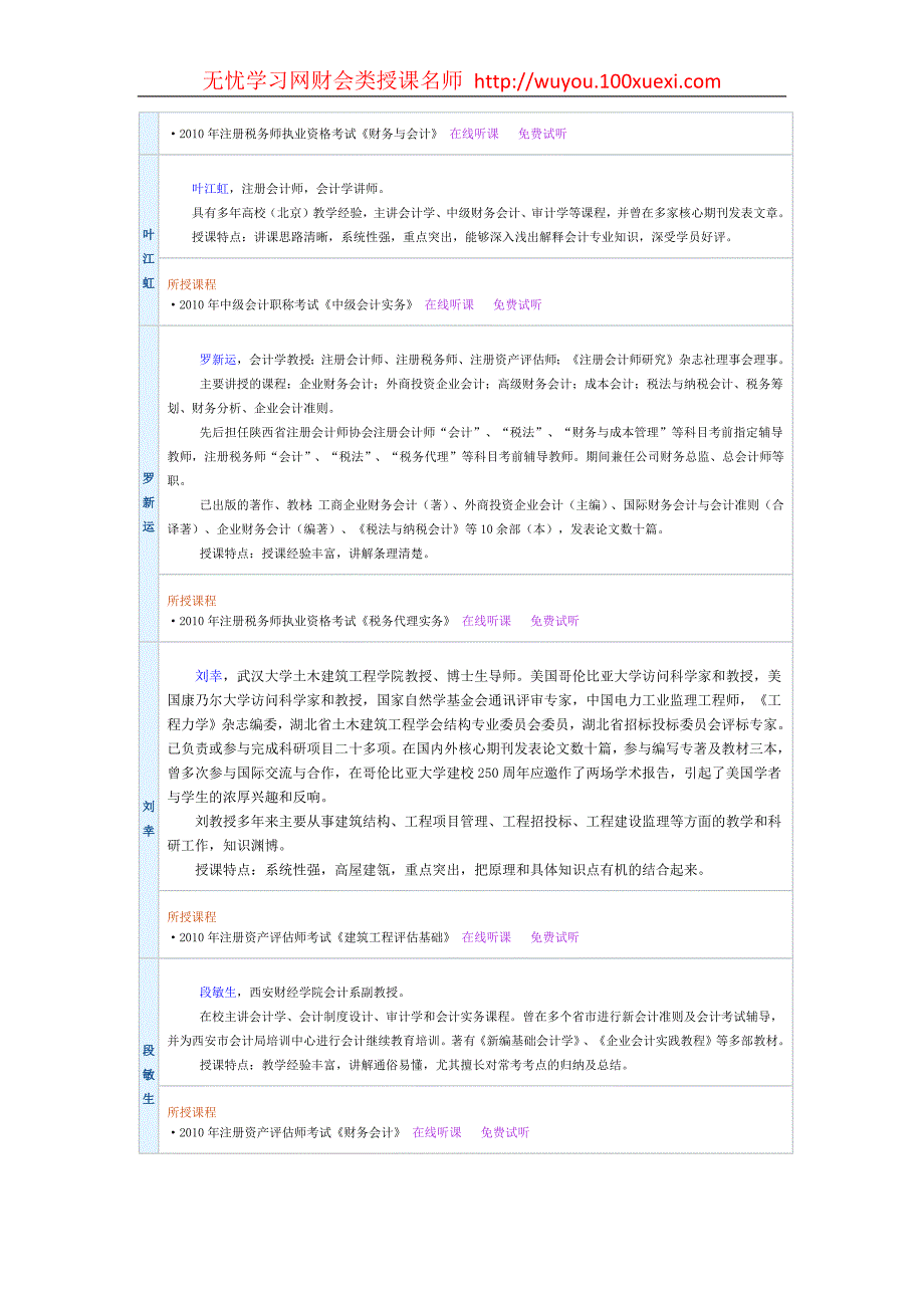 无忧学习网财会类授课名师_第3页