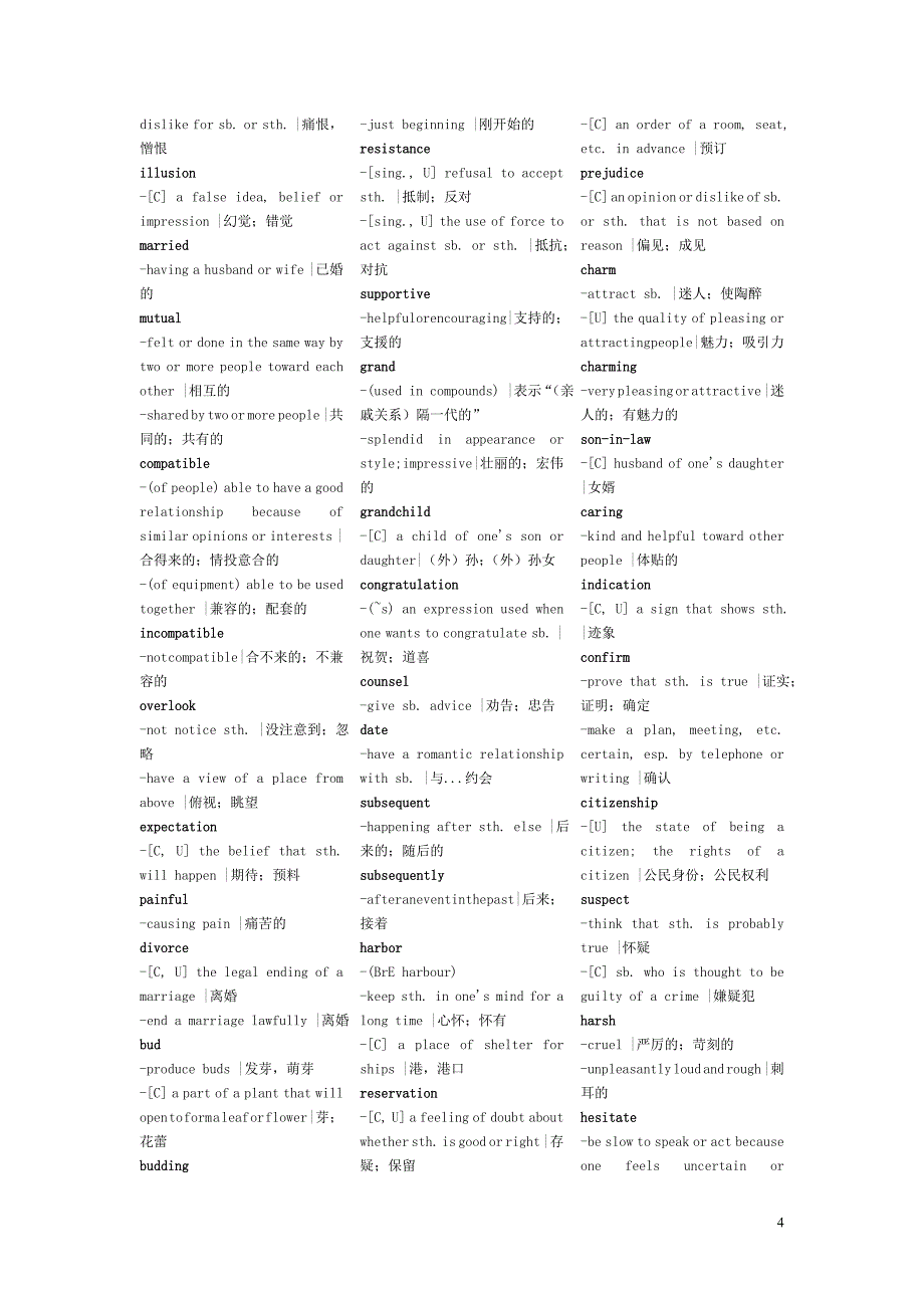 新视野大学英语2单词翻译填空_第4页