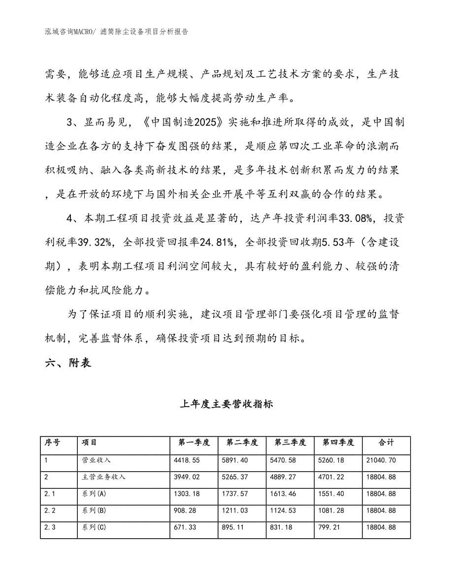 滤筒除尘设备项目分析报告_第5页