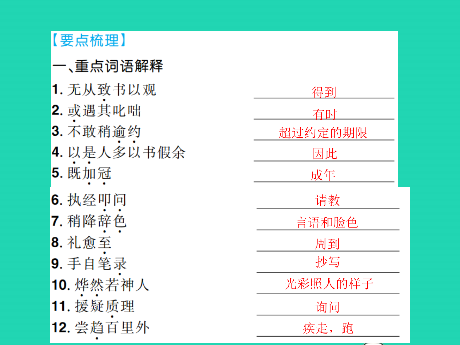 安徽省2019年中考语文 课内文言文复习课件2_第3页