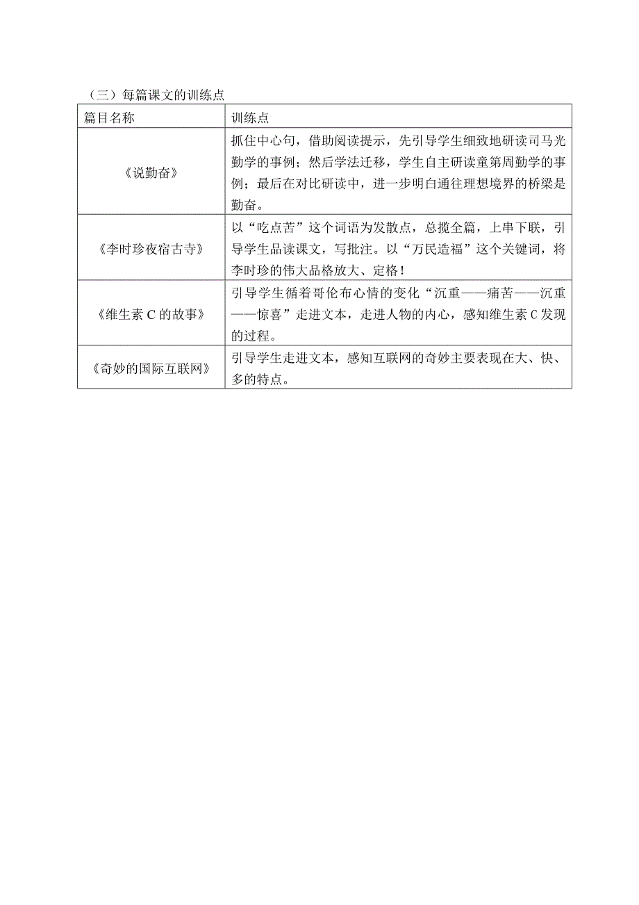 苏教版国标本小学语文四年级上册（第五单元）教材分析_第2页