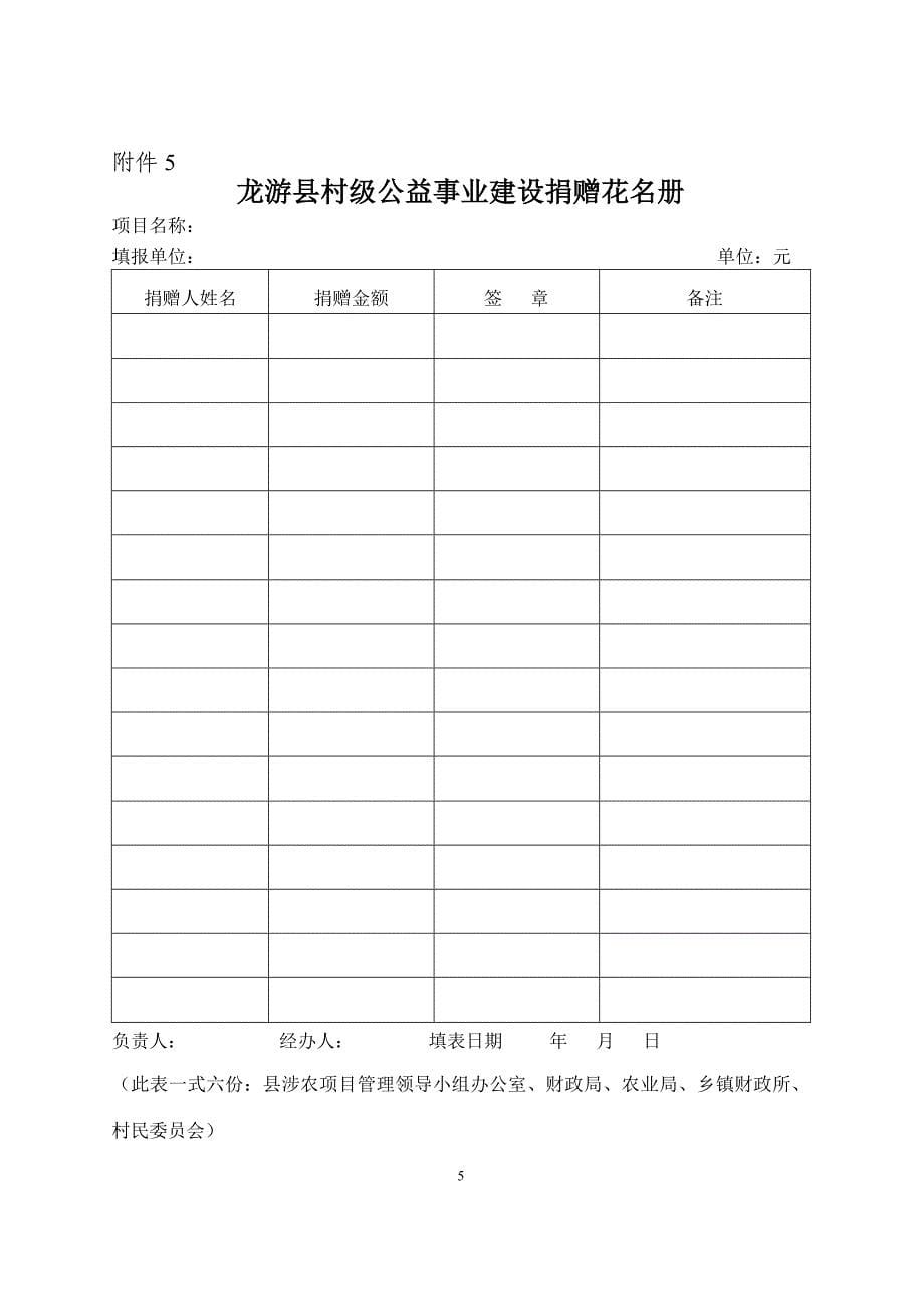 龙游县村级公益事业建设一事一议财政奖补项目申请表_第5页