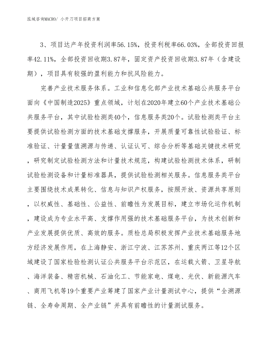 xxx经济新区小开刀项目招商_第4页