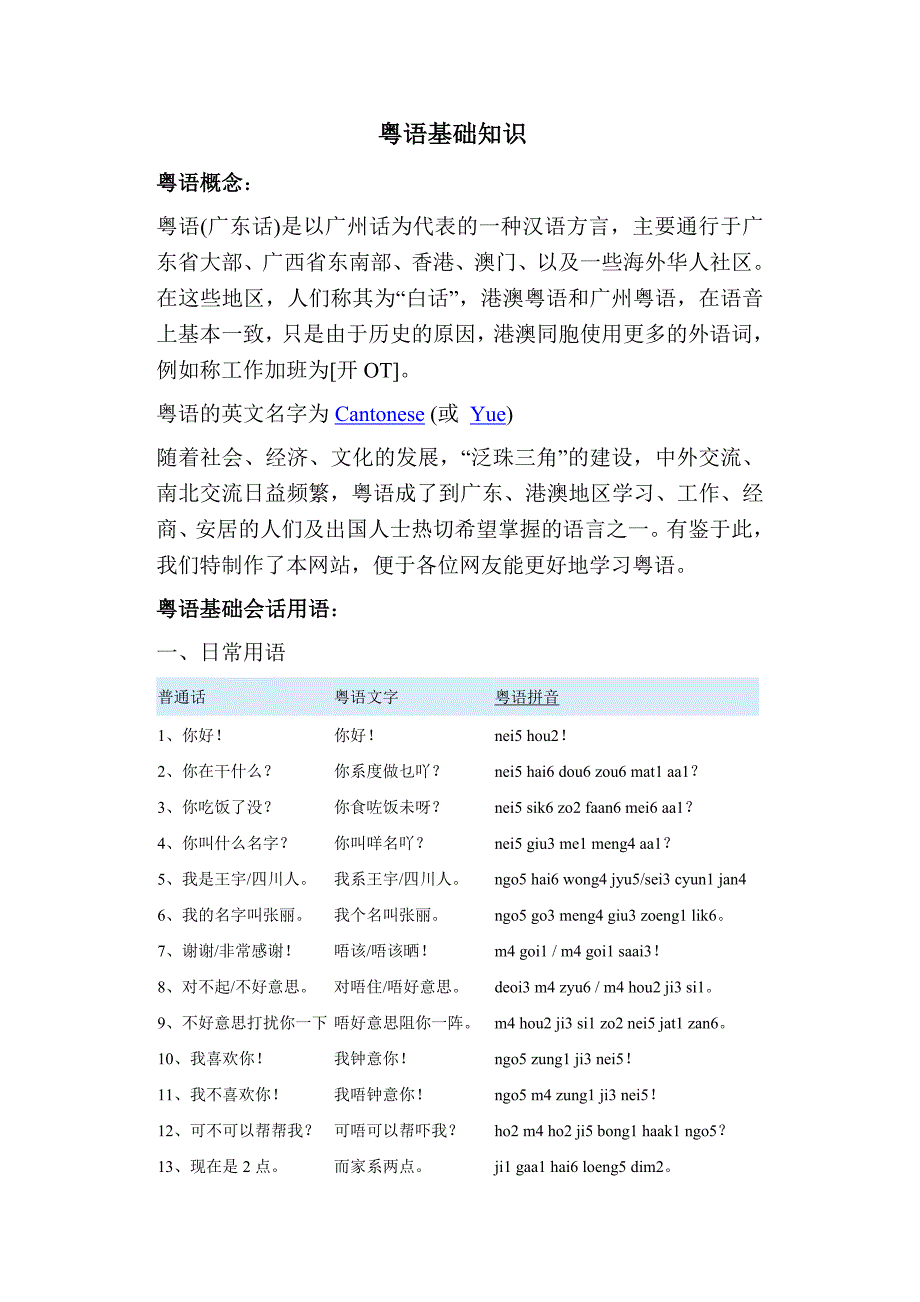 经典学习粤语的基础知识_第1页