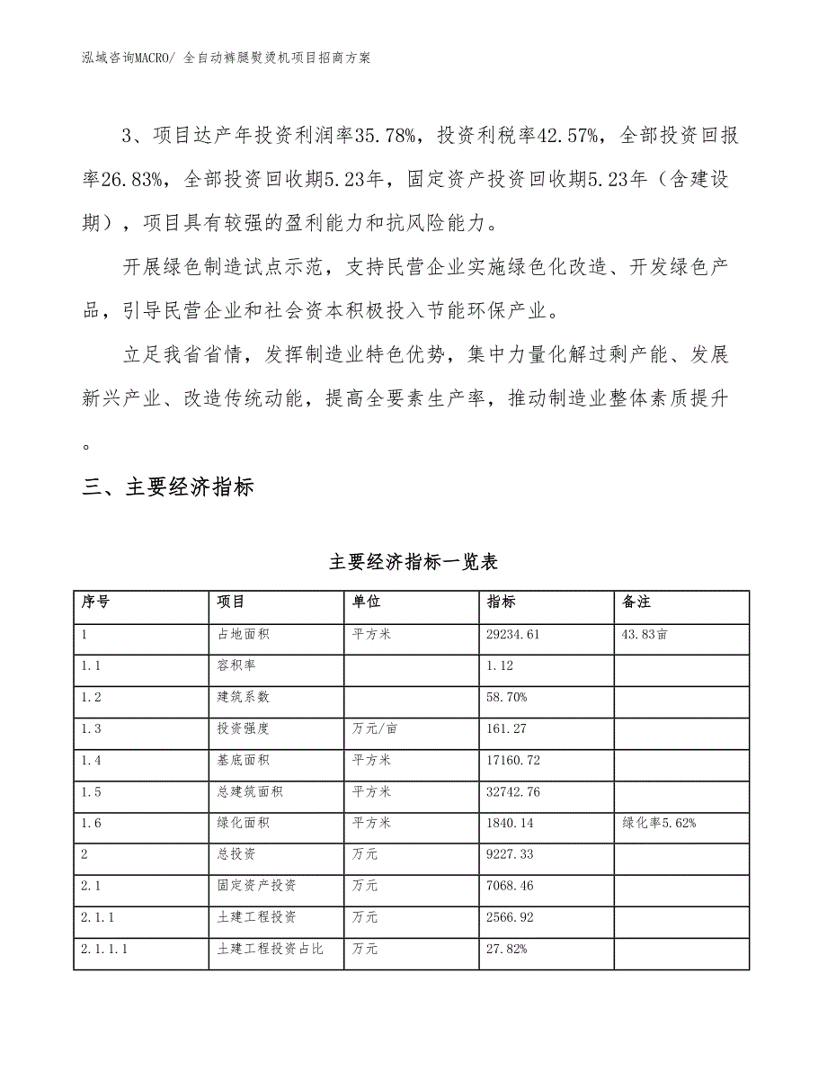 xxx高新技术产业示范基地全自动裤腿熨烫机项目招商方案_第4页