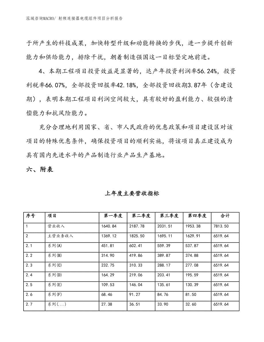 射频连接器电缆组件项目分析报告_第5页