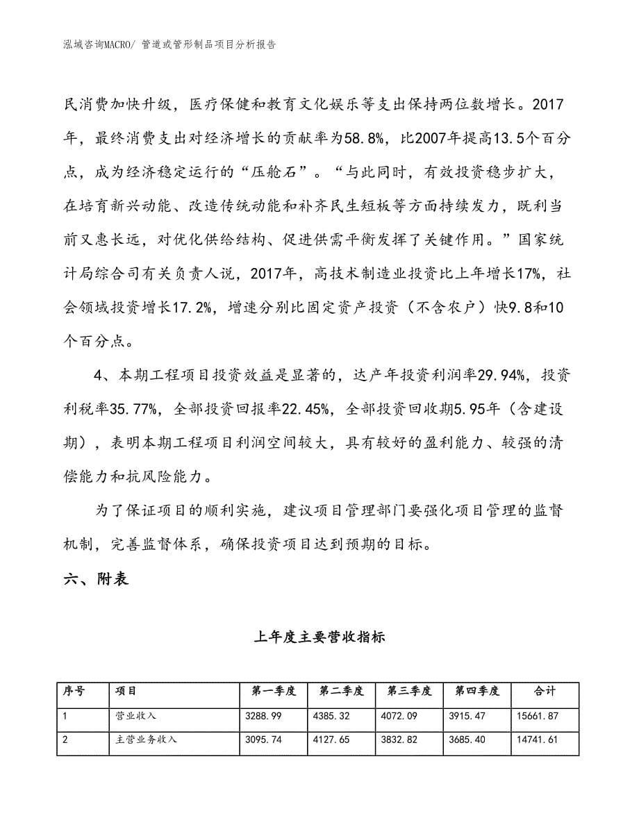 管道或管形制品项目分析报告_第5页